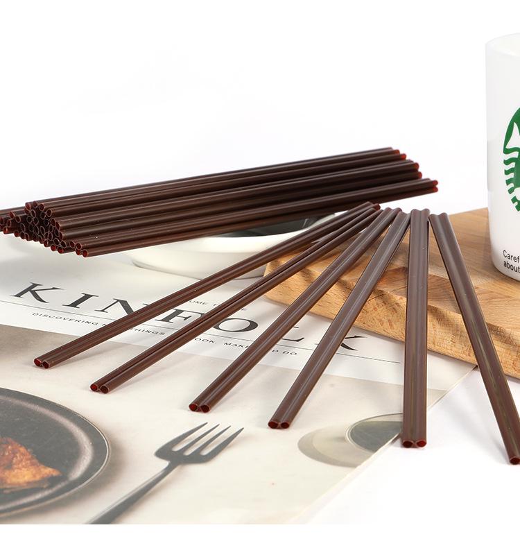 Type B Disposable Double-Hole Stirrer Straws, Individually Wrapped, 18CM Long, 500 Count/Bag