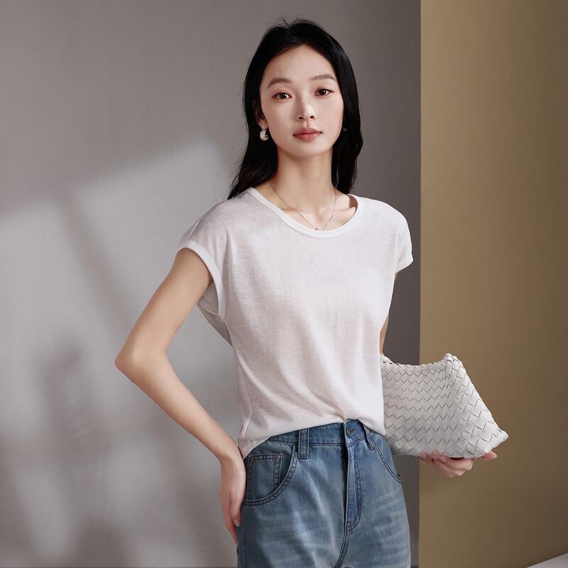 SOFSIL Women s Lightweight Round Neck Short Sleeve T-Shirt L