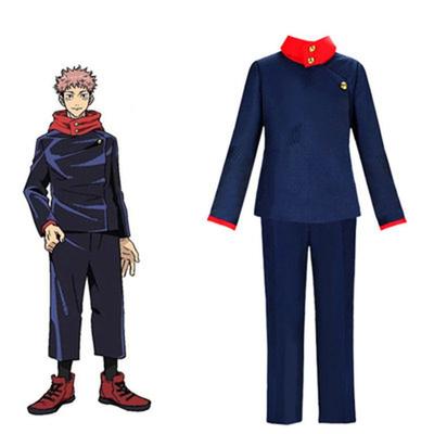 Kaisen Jujutsu Yuji Itadori Cosplay Kostüm Herren Damen Outfits Perücke Halloween