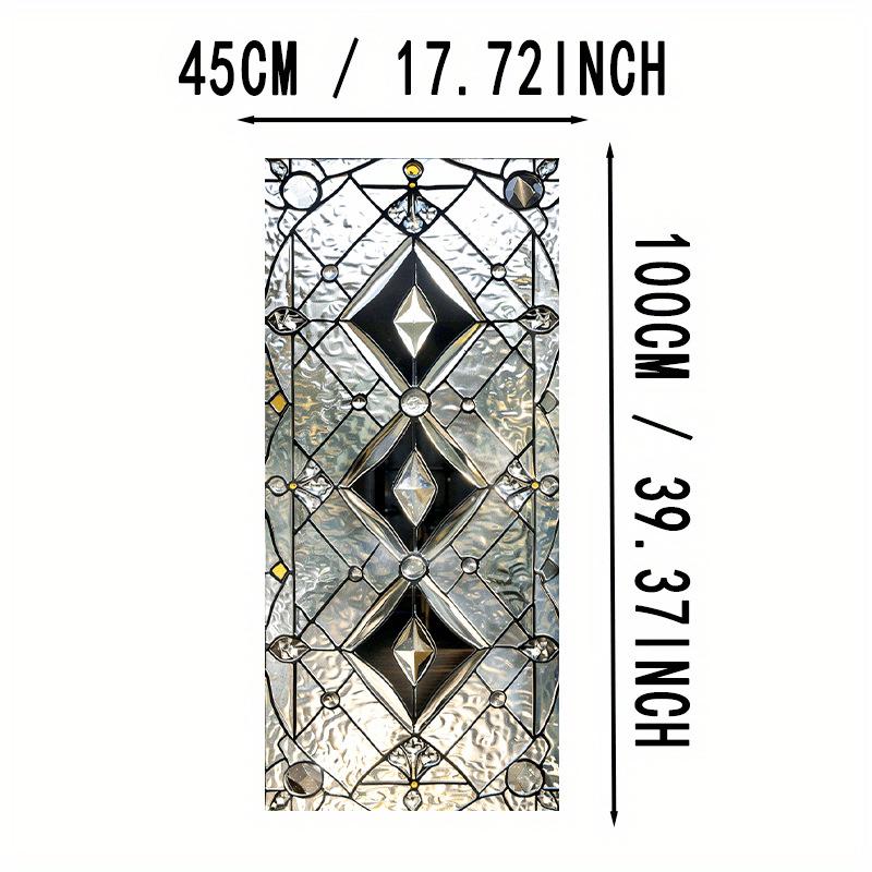PVC Stained Glass Window Sticker Window Glass Stickers Simple Static Cling Privacy Protection Stained Glass Film Decor Decals 45x100cm