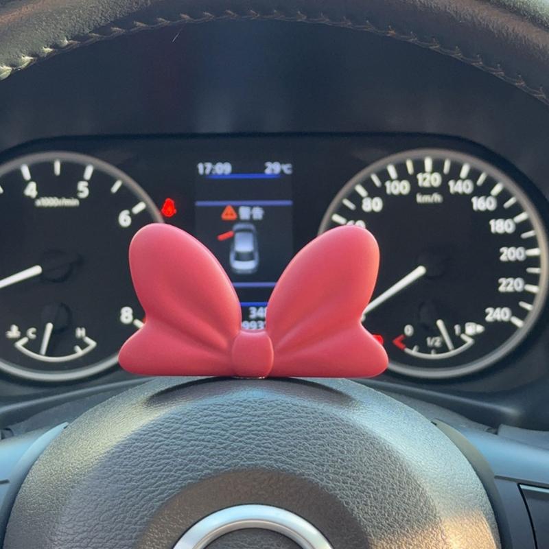 Center Console Bowknot Decoration Dashboard Mount Bowknot Ornament Gift for Women Girl Enhances Beauty Easy Installation