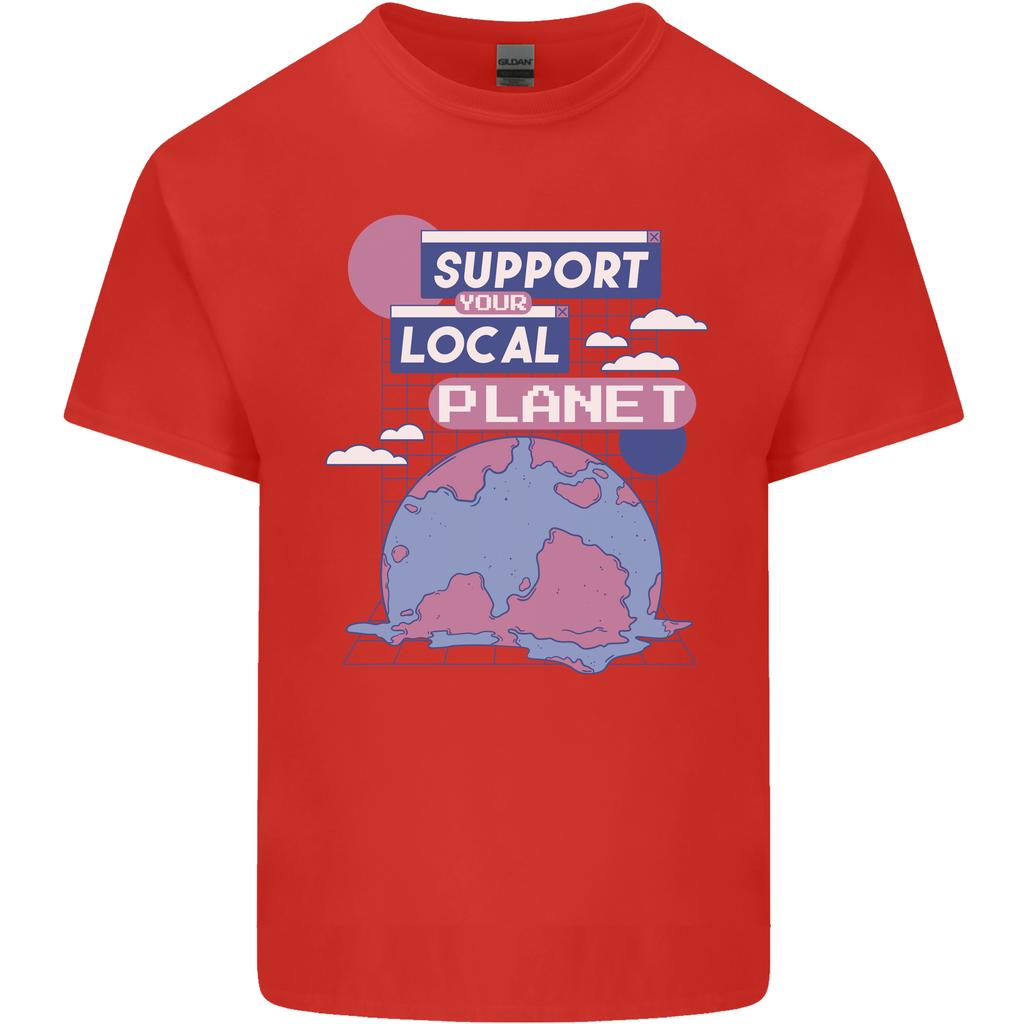 Support Your Local Planet Climate Change Unisexs Light Cotton TShirt
