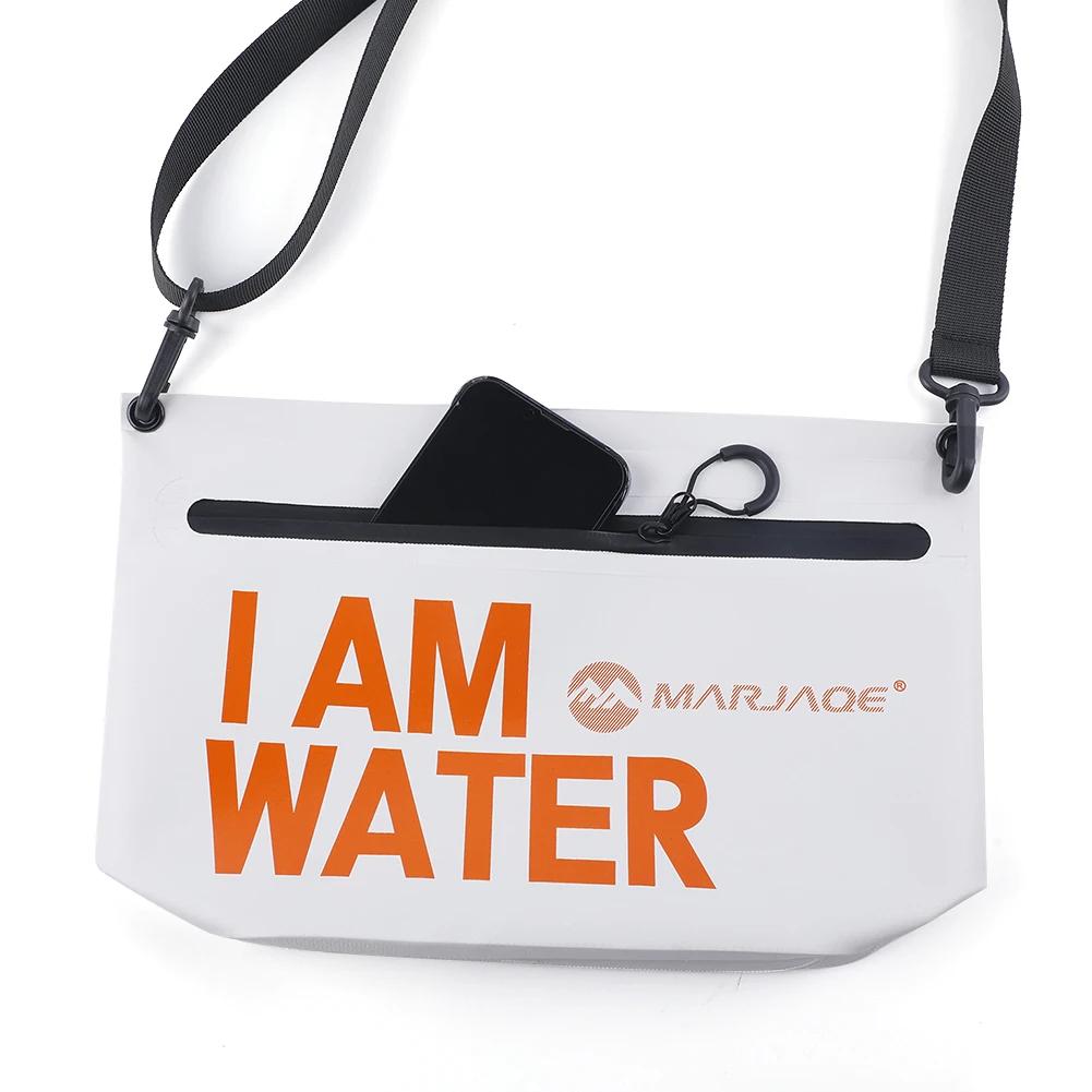 Waterproof Diving Shoulder Pack with Zipper PVC Swimming Shoulder Pack High-Capacity Portable Multifunctional for Camping Travel