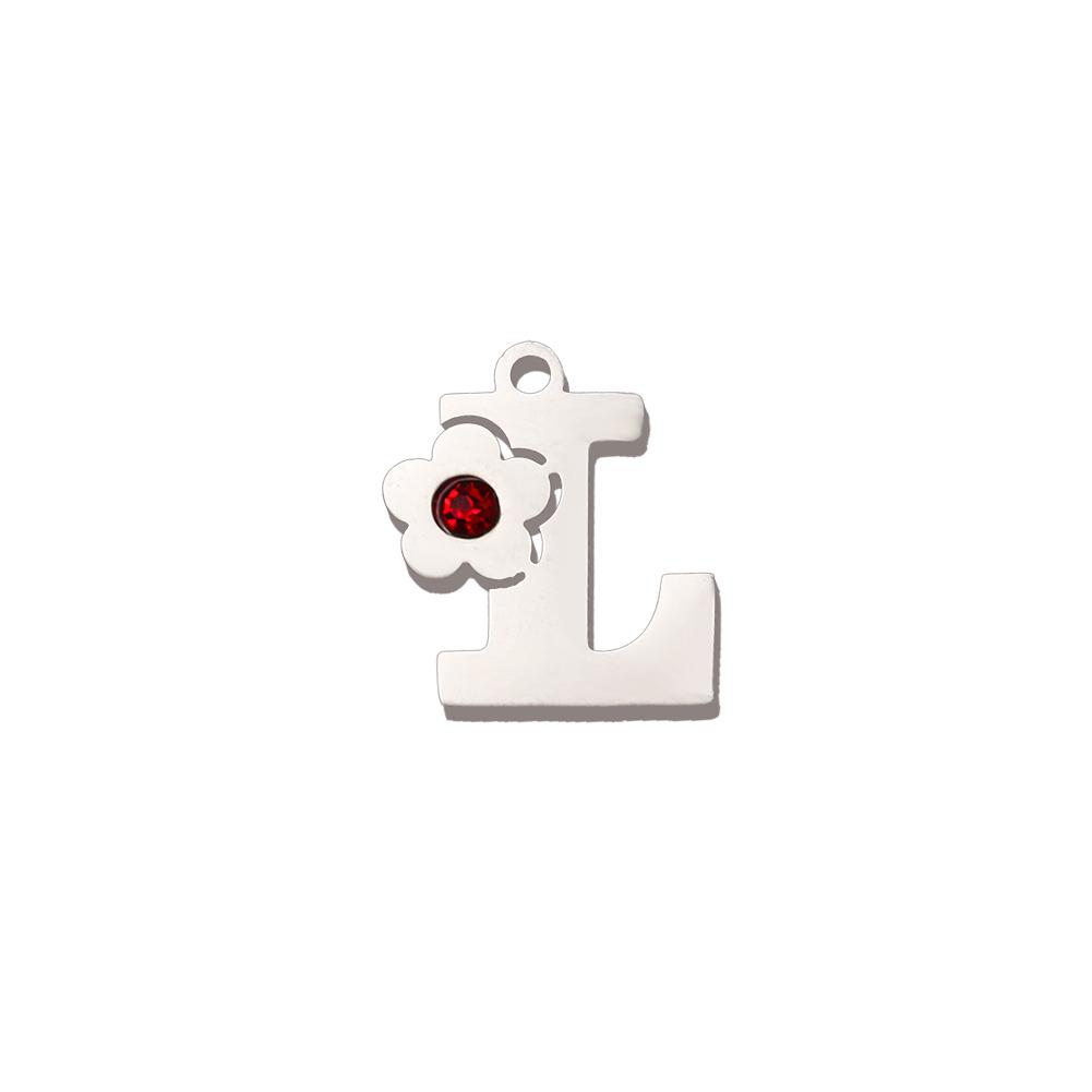 Xiaomi 5 Pcs/lot Cute Flower Alphabet Pendants Stainless Steel Jewelry 26 Capital Letter Charms for DIY Necklace Bracelet Earring 2026