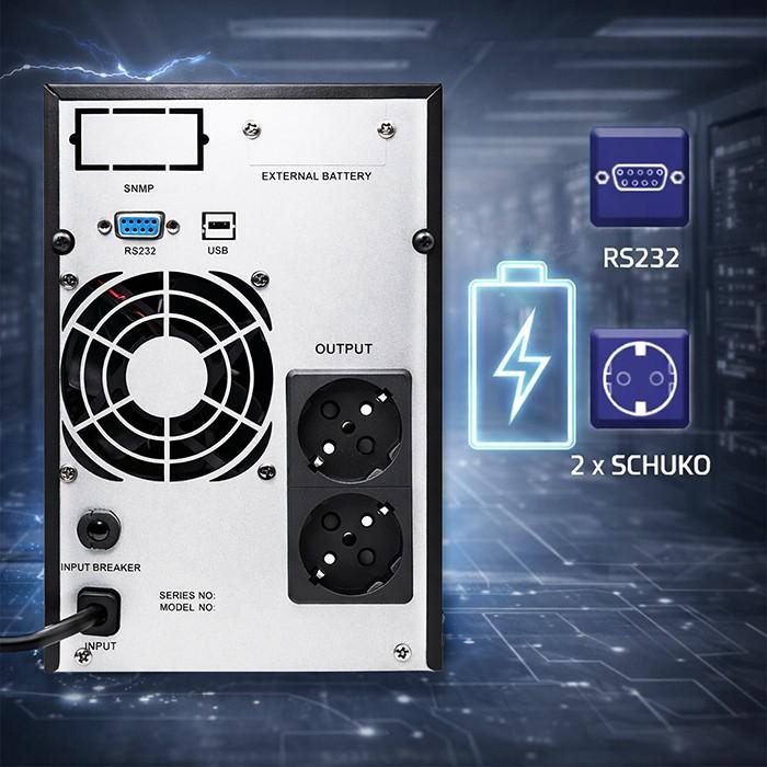 Pure Sine Wave UPS 1kVA 800W AVR LCD