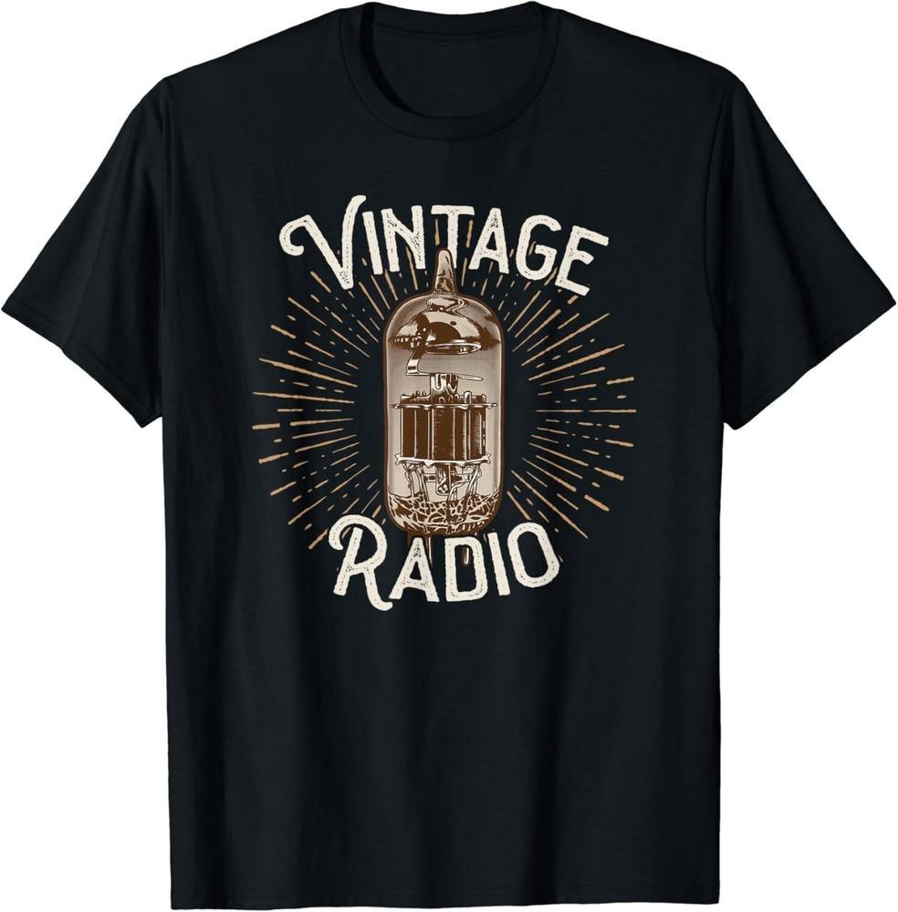 

Vintage Radio Design_ Antique Collector_ Valve Tube_ Retro Gift Unisex T-Shirt 2XL