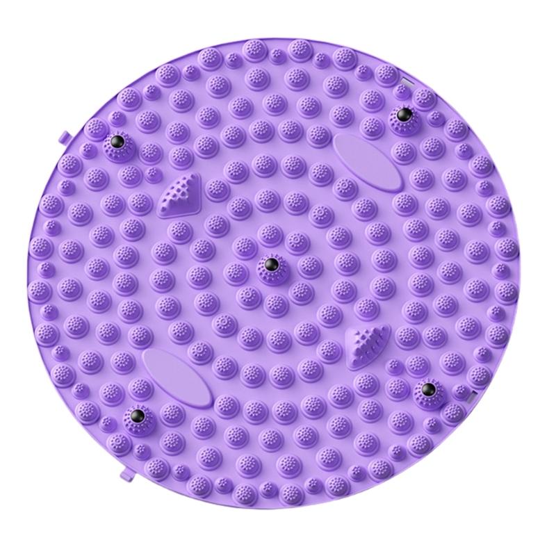 Массажный коврик для ног Расслабляющий коврик для мышц Массажер для ног Расслабляющий коврик для стоп Круглый коврик для упражнений Аксессуары для пилатеса и йоги фиолетовый