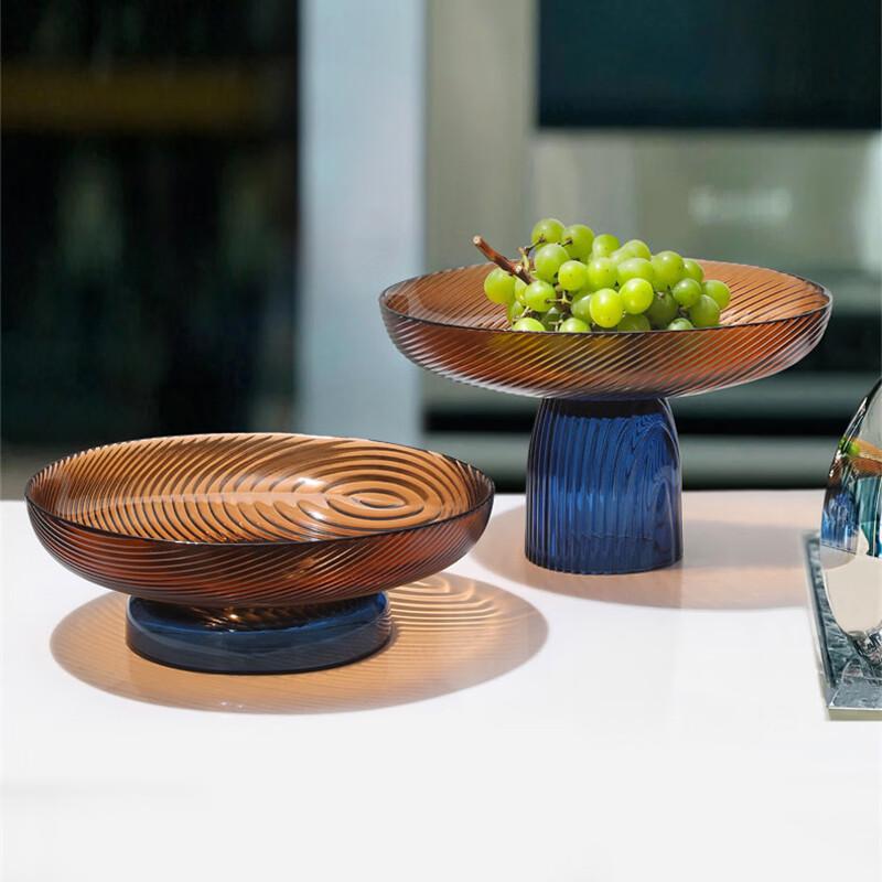 Yicang Light Luxury Glass Fruit Plate & Dessert Tray