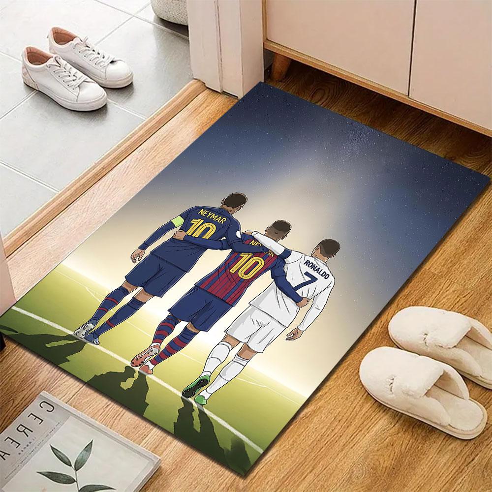 Football Legends United Patterned Carpet, Suitable As a Non Slip Play Mat for the Living Room and Bedroom Sofa