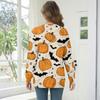Women's Fashion Casual Long Sleeve Halloween Printed Neck Sweatshirt Top