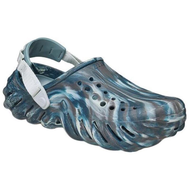 Crocs Bob Marble Lightweight and Breathable Hole Shoes Unisex Dark Blue