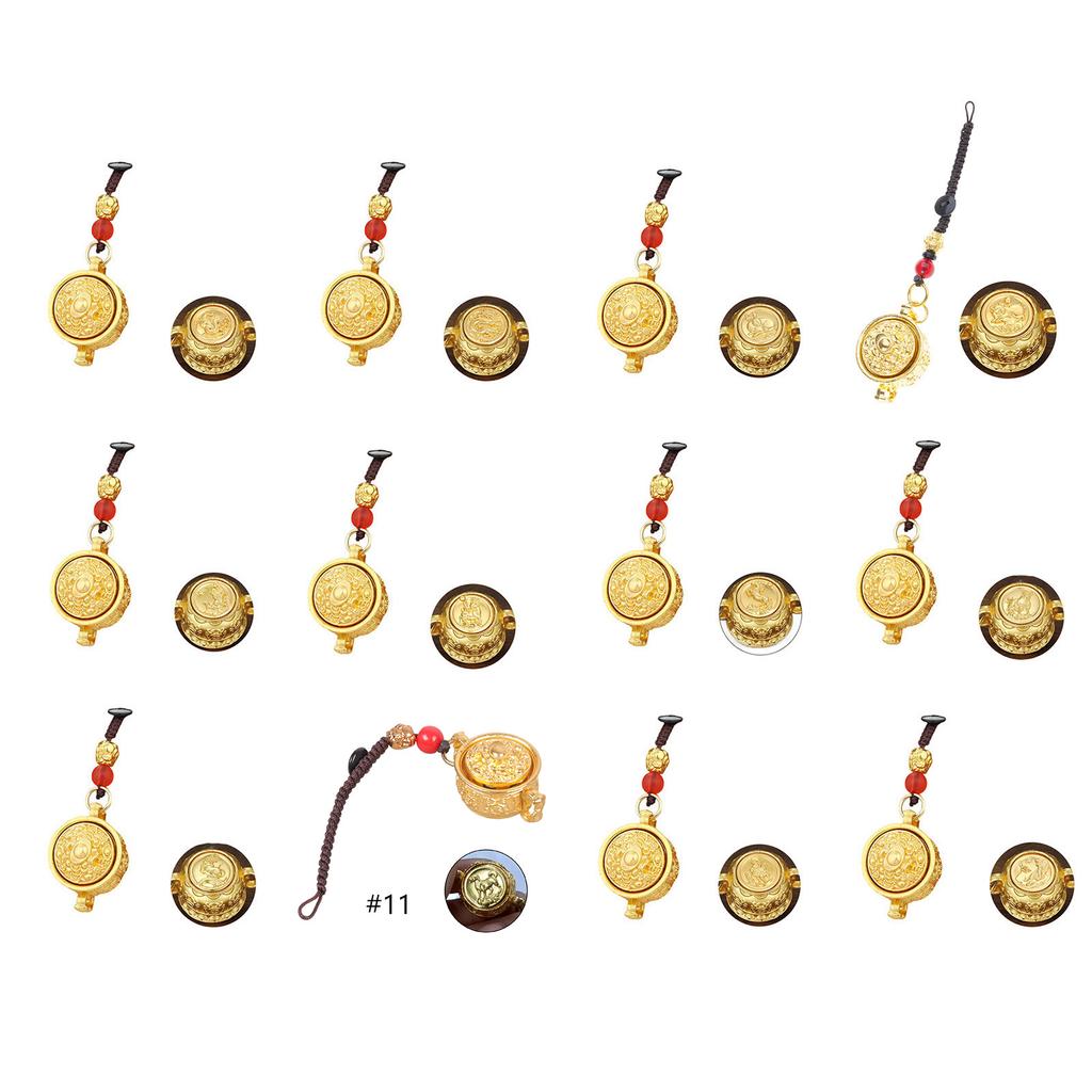 Zodiac Fortune Keychain Lucky Charm Treasure Basin Designs Keyrings for Prosperity and Wealth In Premium Alloy