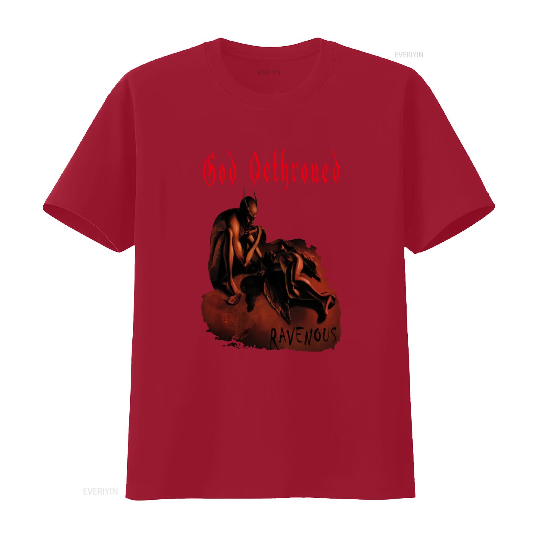 

New DTG T shirt GOD DETHRONED Ravenous Design Heavy Metal Band Inspired Size vintage Washed Slightly Stretched Breathable homme S