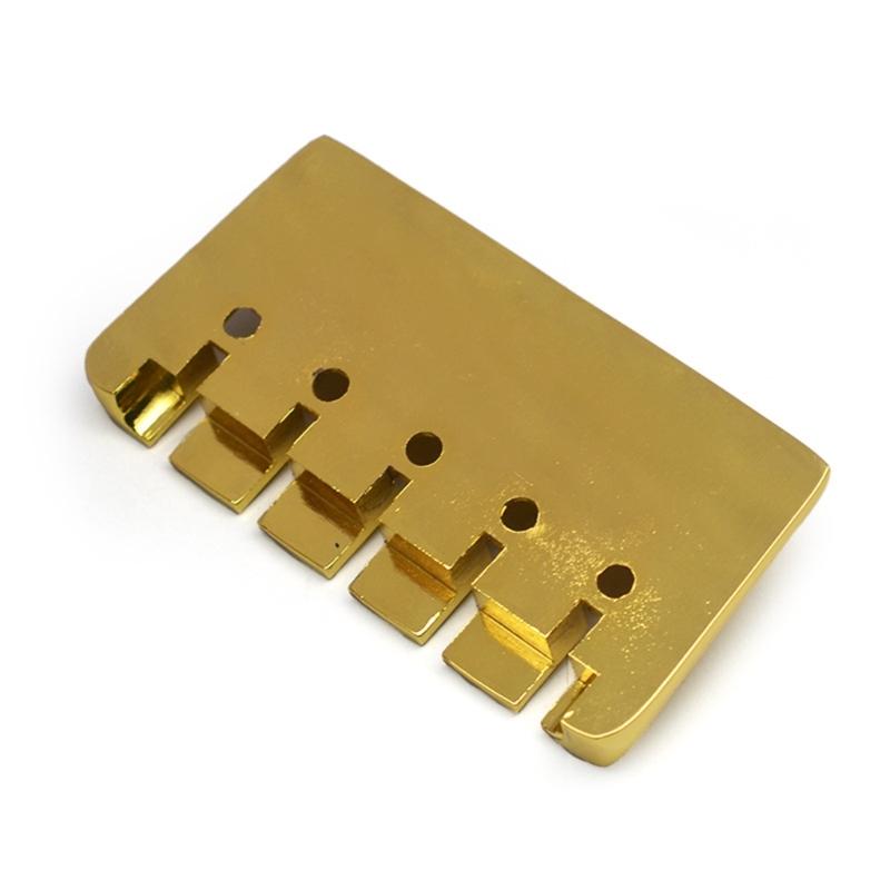 5 Strings Bass Bridge Vintage Locked Saddles Bass Bridge Bottom Through String