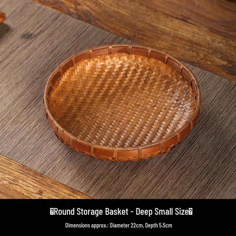 Handmade Lacquer Bamboo Woven Fruit Basket
