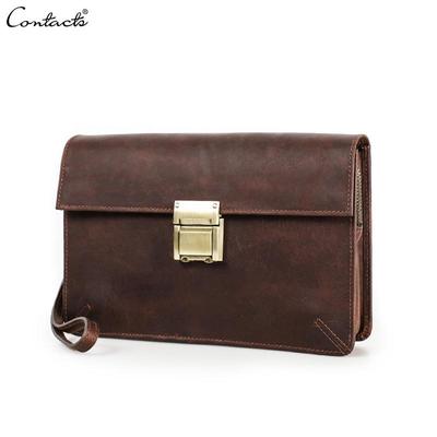 Pochette da uomo in vera pelle Borsa da uomo di lusso Borsa di grande capacità Alta qualità