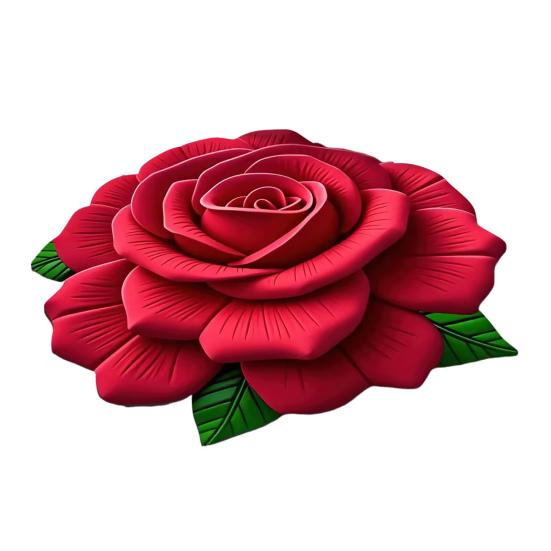 Diatomaceous Earth Bath Mat 3D Peony Pattern Quick Dry Floor Mat