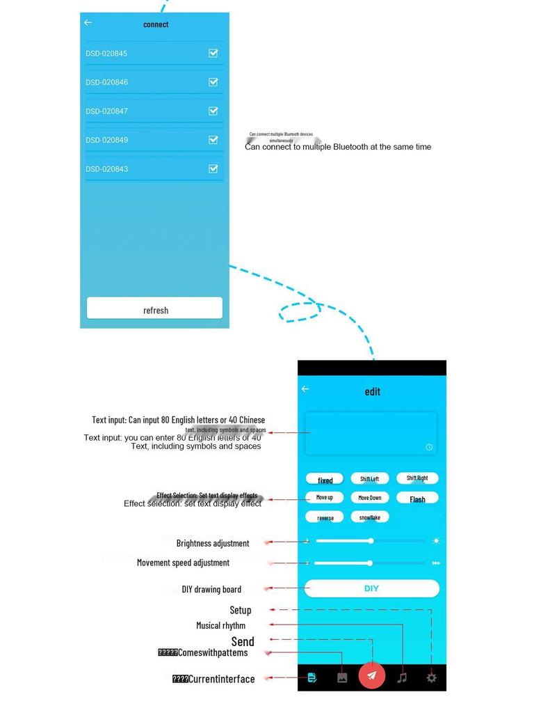 Bluetooth LED Light-Up Hat with English Display - Customizable Text Via Mobile App for Festivals and Performances