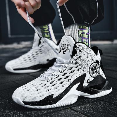 A 2025 Basketball Shoe Men's 35 Summer Sports Shoes Men's Flying Woven Mesh High-top Gifts for Boys and Couples