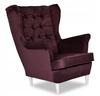 Gaja Scandinavian Family Furniture Wing Chair In Purple Beetroot Office