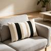 2Pcs Farmhouses Throw Pillow Cover Set, Patchwork Polyester Rectangular Shape With Fringe, 30 X 50 Cm Lumbar Cushion Covers for Home Decors