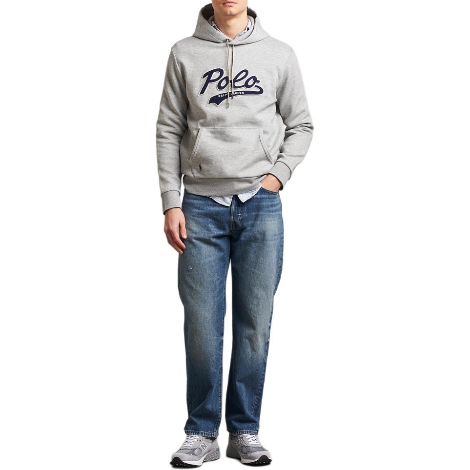 Polo Ralph Lauren Double Knit Logo Drawstring Hoodie 710964476-002