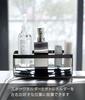 Yamazaki Jitsugyo 5017 Water Flowing Sponge & Bottle Holder Black Approx. W25 x D10 x H9.5cm Tower Sponge Rack Sponge Holder Drainer Function