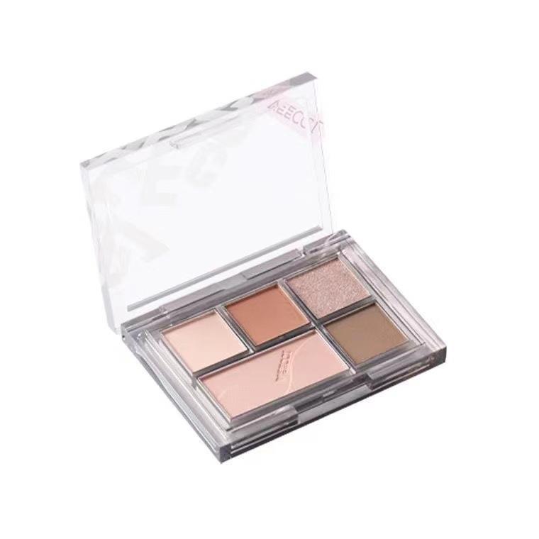 VEECCI Weizi Qimeng Five-Color Palette: Beginner-Friendly Pearlescent, Glitter, Flash, and Matte Earth Tones Eyeshadow.