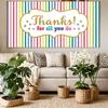 Thank You Banner Bold Font Appreciation Banner Flower Accents Thankful Banner for Employee Recognition Appreciation Party
