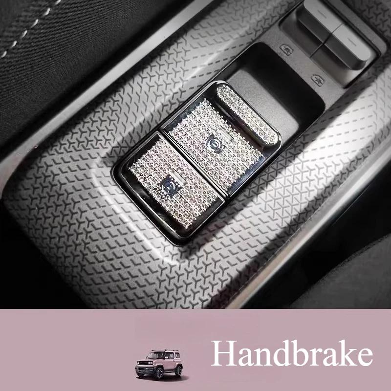 For Wuling Chevrolet Spark EUV Car Gear Knob Rhinestone Sticker Decorative Diamond Shift Ring Modification Interior Accessories