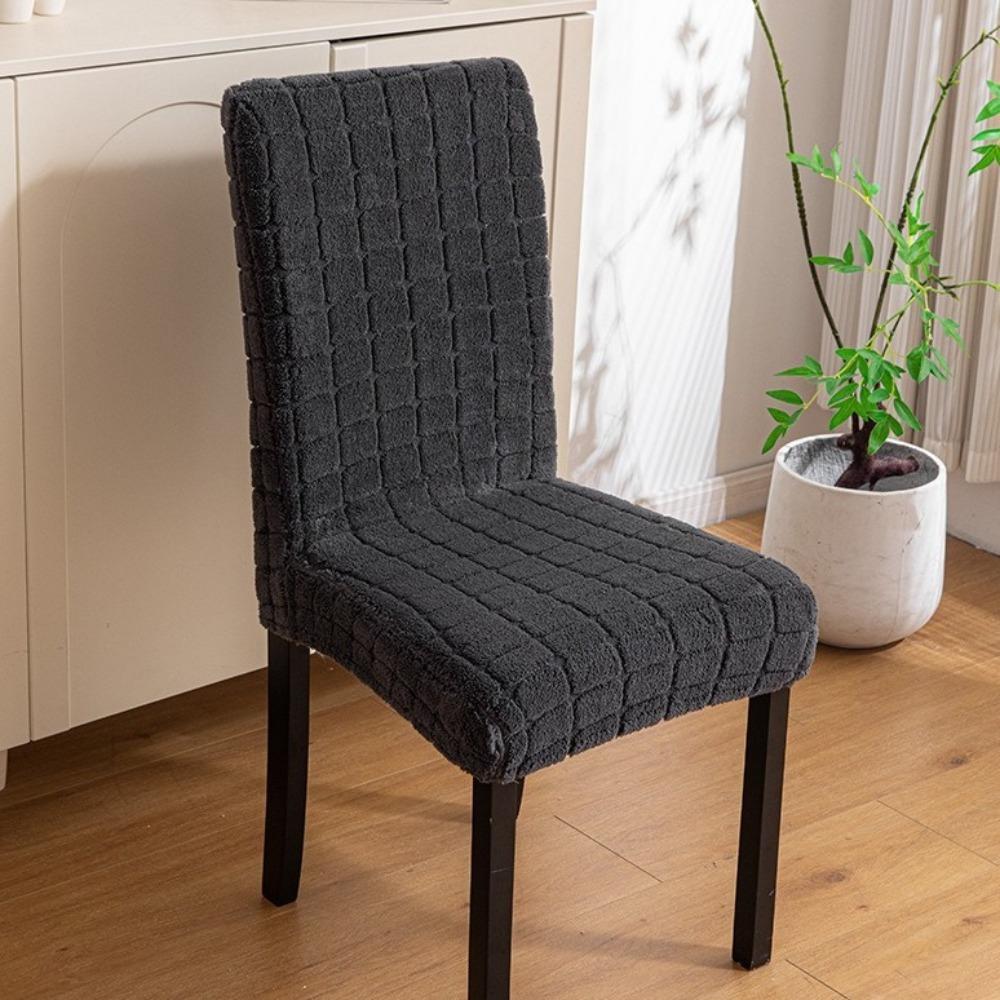 Textured Dining Chair Cover High Elastic Stretch Chair Cover Jacquard Chair Slipcovers Office