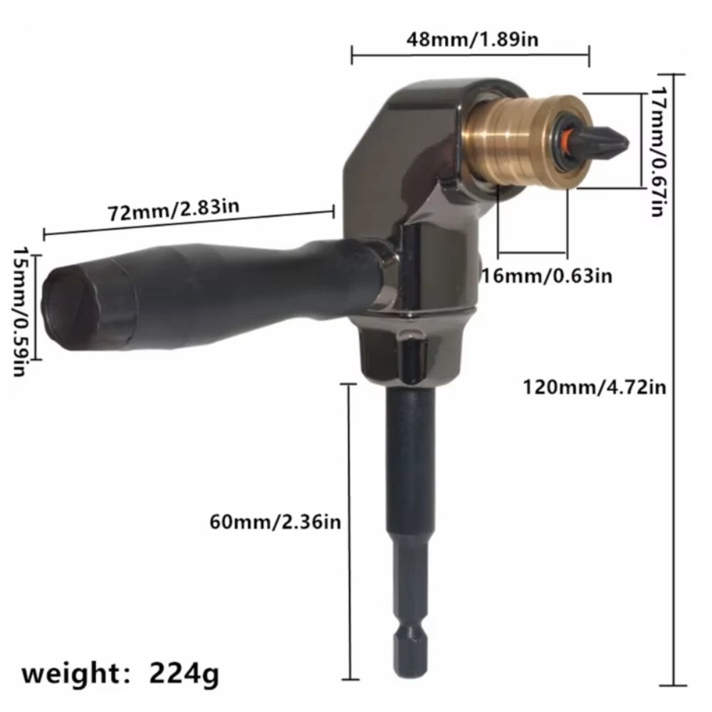 90 Degree Rotation Electric Drill Corner Device Electric Drill Driver  Electric Drill