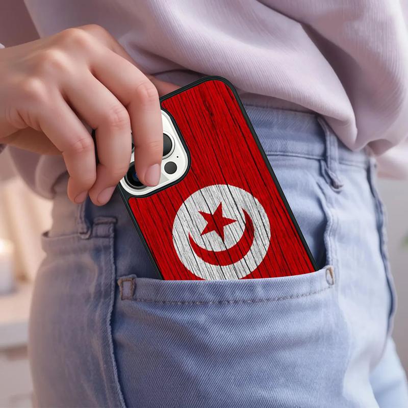 Tunisia Flag Star Symbols Phone Case For iPhone 17 Air 15 16e 14 13 Pro Max Coque 12 11 Pro Max PLUS cover