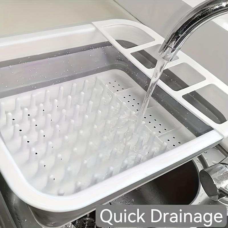 Foldable Dish Drying Kitchen Bowl Rack Tableware Lid Drain Rack Kitchen Accessories Organizer Basket Multifunctional Dish Rack