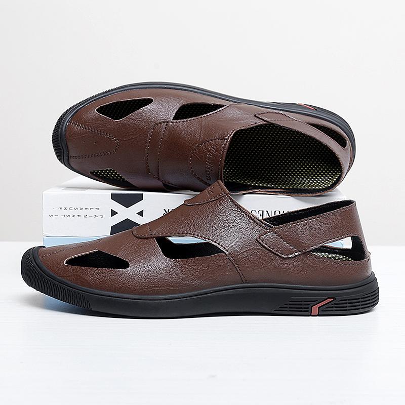 Mode Herren Slipper Slip-On Luxusmode Leder Sommer Atmungsaktiv Herren Freizeitschuhe Outdoor Flach Business Schuhe Herren Trend Loafer