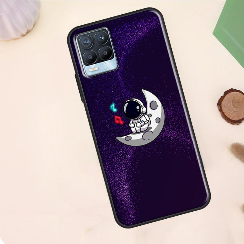 Space Aesthetic Spaceman Astronaut Case For Realme C75 C63 C61 C55 C51 C53 C35 C65 C67 C71 11 12 13 14 15 Pro Plus GT6 GT7 Pro