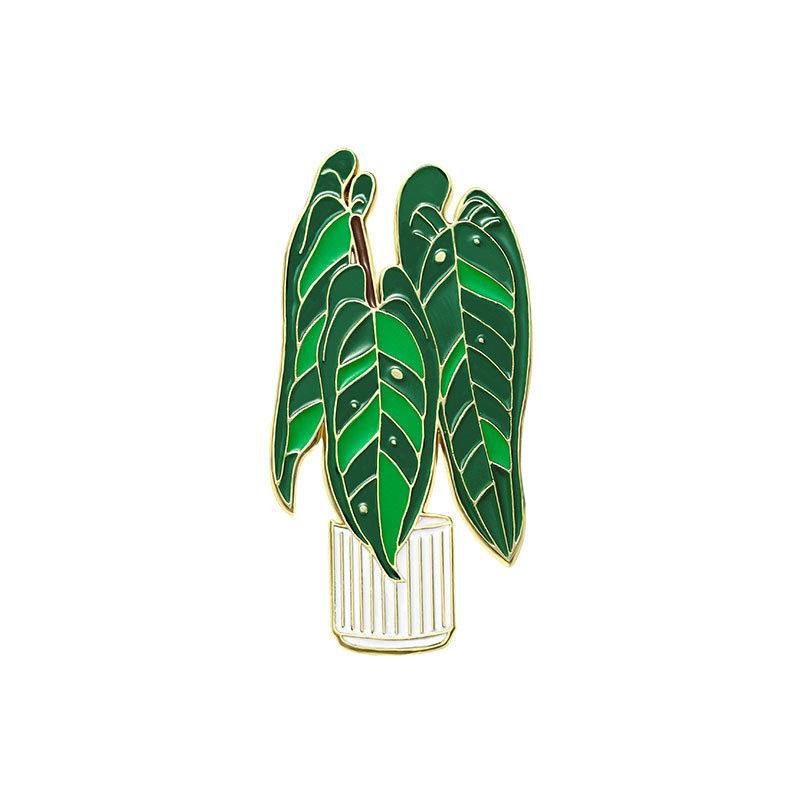 

1/5Pcs Metal Kitchen Decor Plant Pot Mini Tropical Leaves Cute Message Sticker Refrigerator Magnets Fridge Magnet