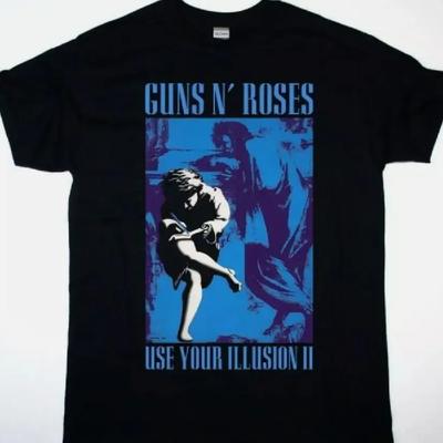 GNS N ROSES USE YOUR ILLUSION TOUR 91-92 NEW BLACK T-SHIRT Best Design