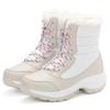 Boots for Women Platform Outdoor Snow Boots Non-slip Winter Walking Shoes Fur Warm Ankle Boots Wedge Waterproof Thigh High Boots