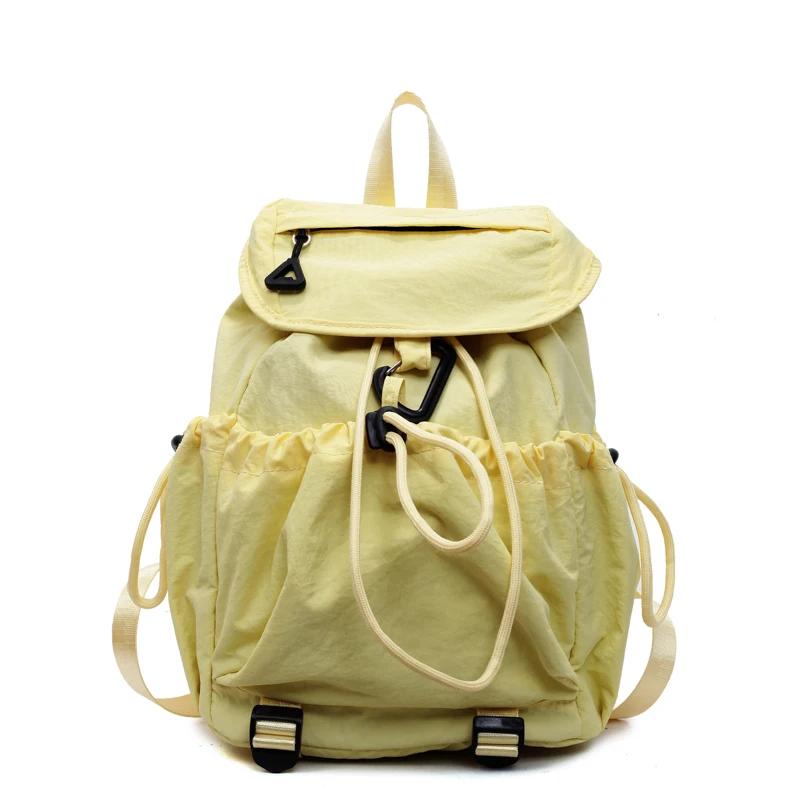 New Zipper Nylon Casual Solid Youth Backpacks Interior Compartment Simple Women's Handbags On Sale Large Capacity Women's Bags