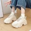 Dad shoes women's sneakers increase in height, new little white platform women's shoes casual shoes trendy one 2025