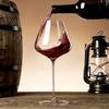 1pc Burgundy Crystal Red Wine Glass Decanter Set, Home Wine Glass, Large High Footed Glass, Commercial Retro Style