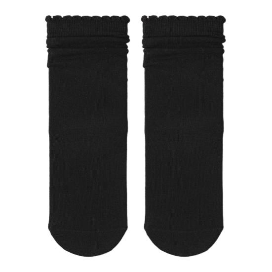

1 пара женских зимних носков с присборенным краем, средней длины, с высокой эластичностью, противоскользящие, спортивные, с начесом, удобные, теплые, спальные чулки чёрный