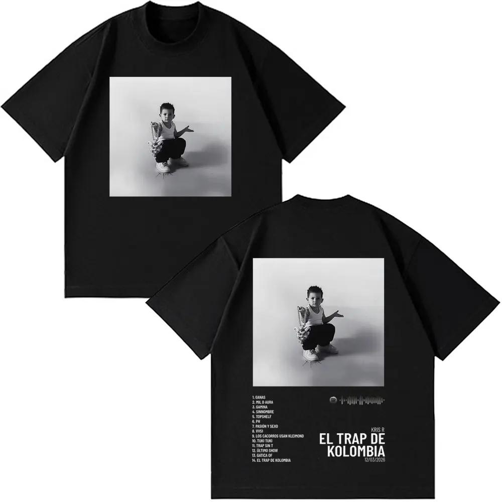 Rapper Kris R New Album 2026 Print Tshirt Unisex Women Vintage Hiphop Tshirts Summer Loose Casual Cotton Oversized Tshirts