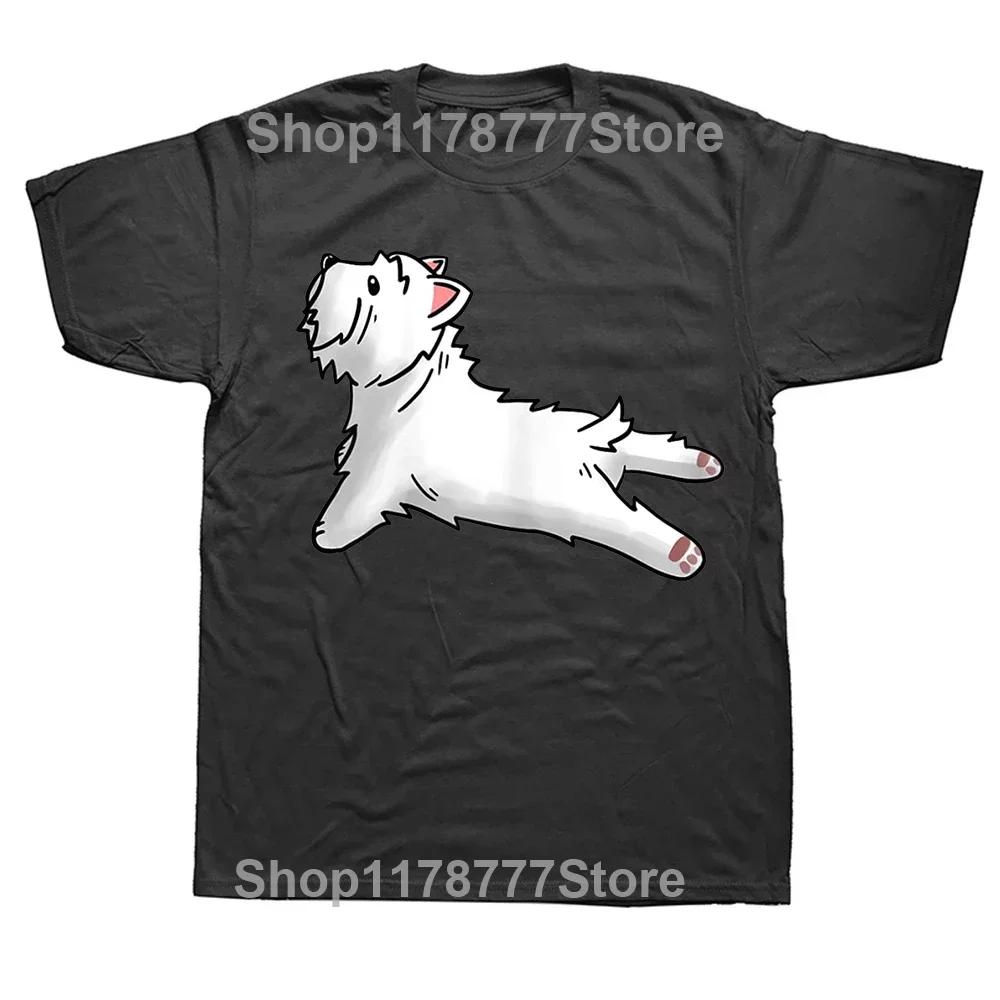 Cute Westie White Highland Terrier Pocket for Dog Owner Tee Tops Round Neck ShortSleeve Fashion Tshirt Clothing Casual Tshirts