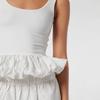 Flower Bud Embroidery Wooden Ear Edge Bra Sling Top Summer Women's Sexy Solid Color Elastic Slim Fit Sleeveless Casual Tank