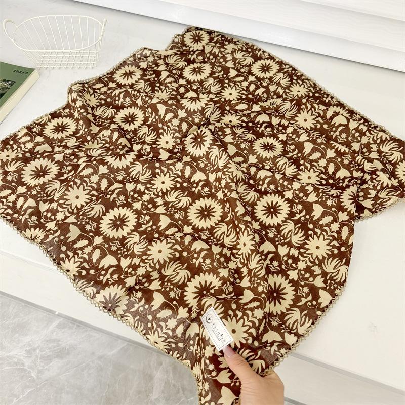 Square Scarf Women High Quality Bandana Female Headkerchief cotton linen Feeling Neckerchief Hijab Shawl Warps Summer Scarves
