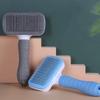 One Button Self Cleaning Pet Grooming Brush Effective Fur Remover for Cats Dogs Lightweight Portable for Outdoor Use