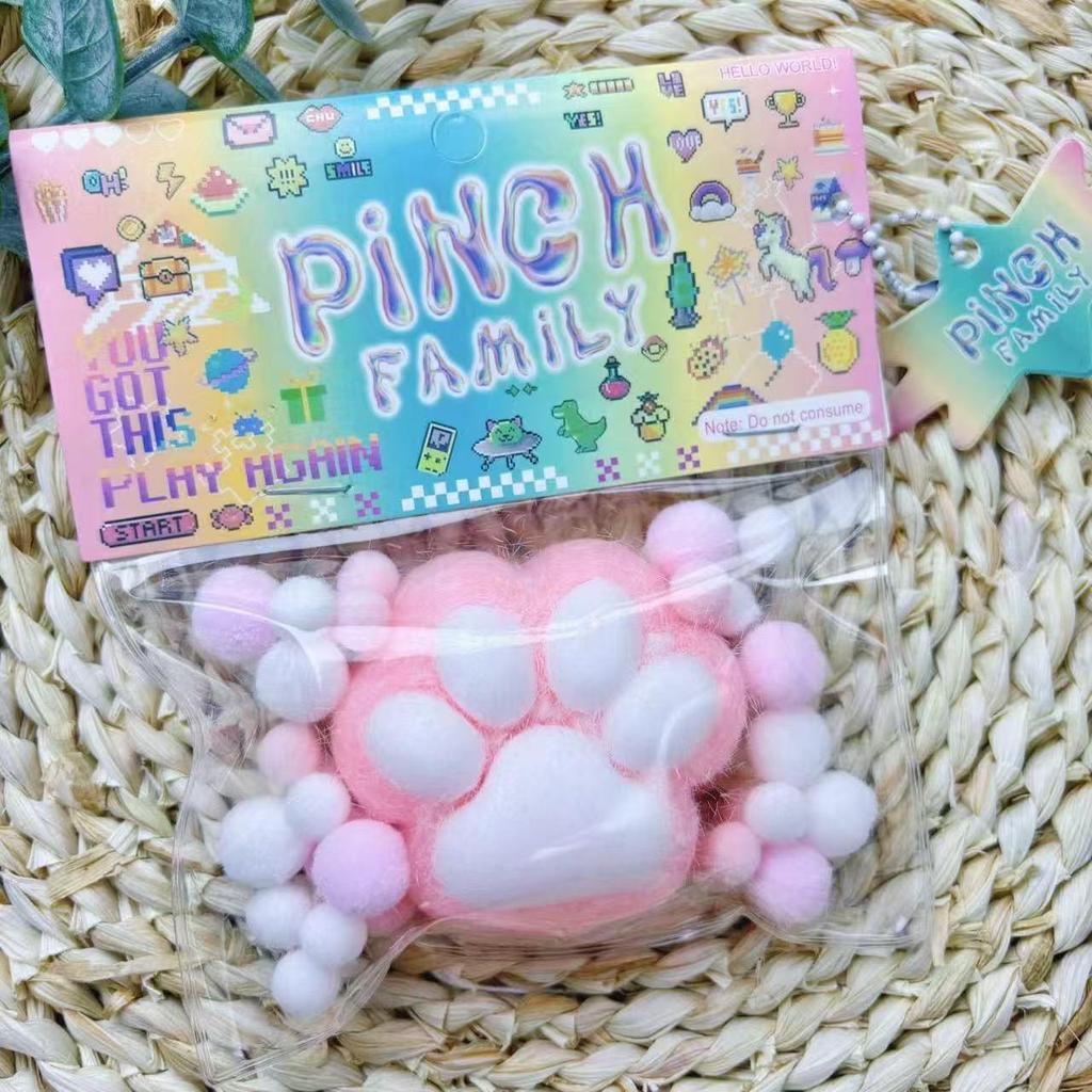 Cat Paw Plush Stress Relief Squeeze Toy - Handmade Simulation and Venting Toy