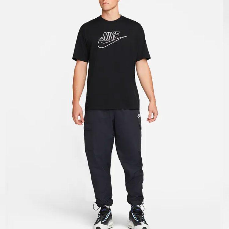 Nike T Shirts Men's Black Crew Neck Moderate Straight Fit DR7826-010